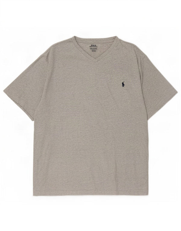 Polo Ralph Lauren T-Shirt Homme Top XL Gris Moucheté Coton