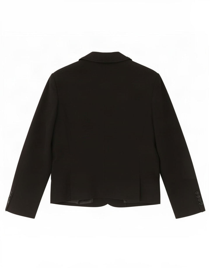 vintage Femme Double Breasted Blazer Veste UK 14 Moyen Noir