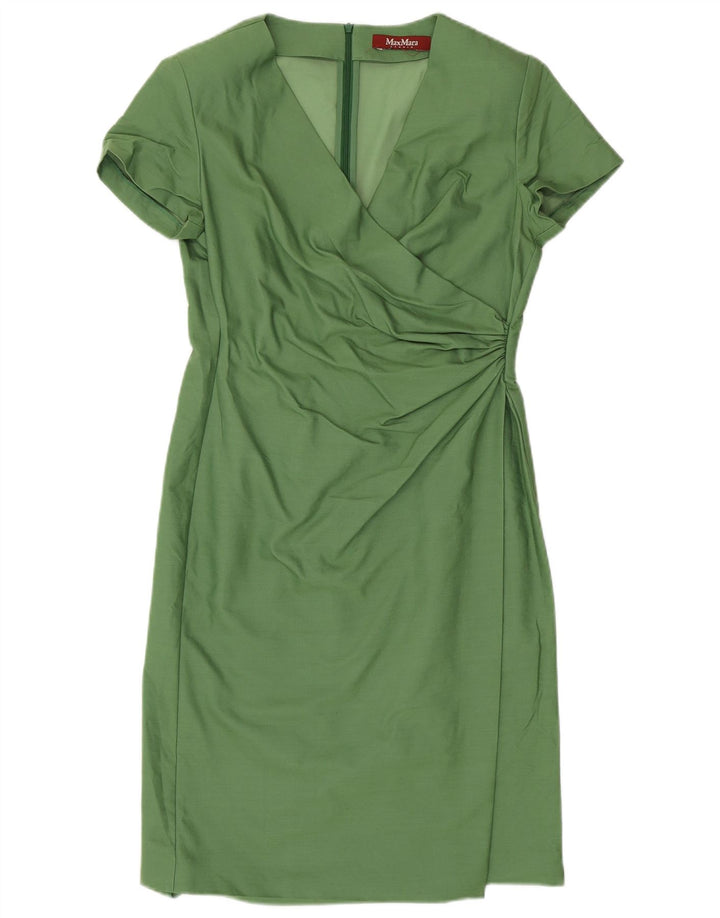 MAX MARA Robe fourreau pour femme UK 12 Vert moyen