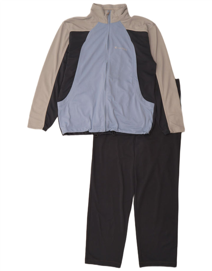 Champion Survêtement complet pour homme en polyester color block noir moyen