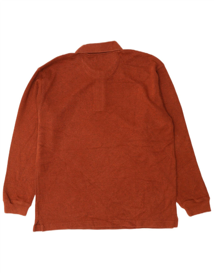 IZOD Pull à col polo pour homme en coton marron grand