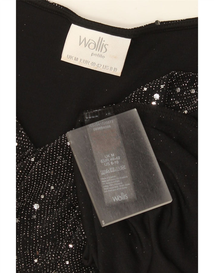 Wallis Chemisier sans manches pour femme UK 44 en nylon à pois noir moyen