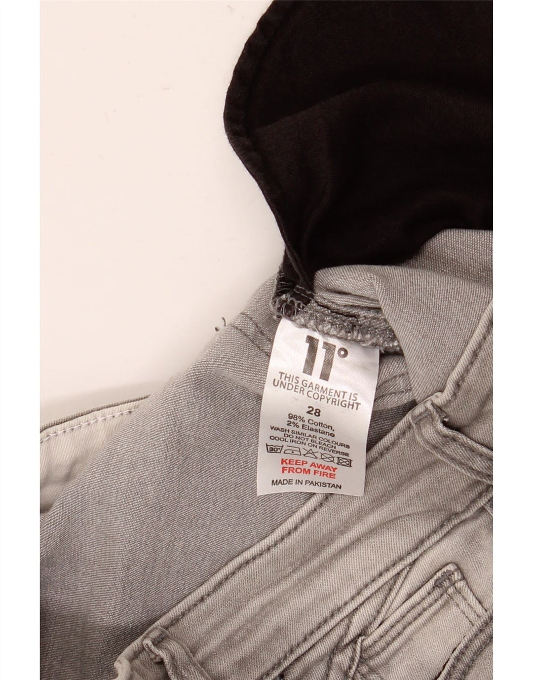 Jean skinny femme Eleven Degrees W28 L30 gris coton