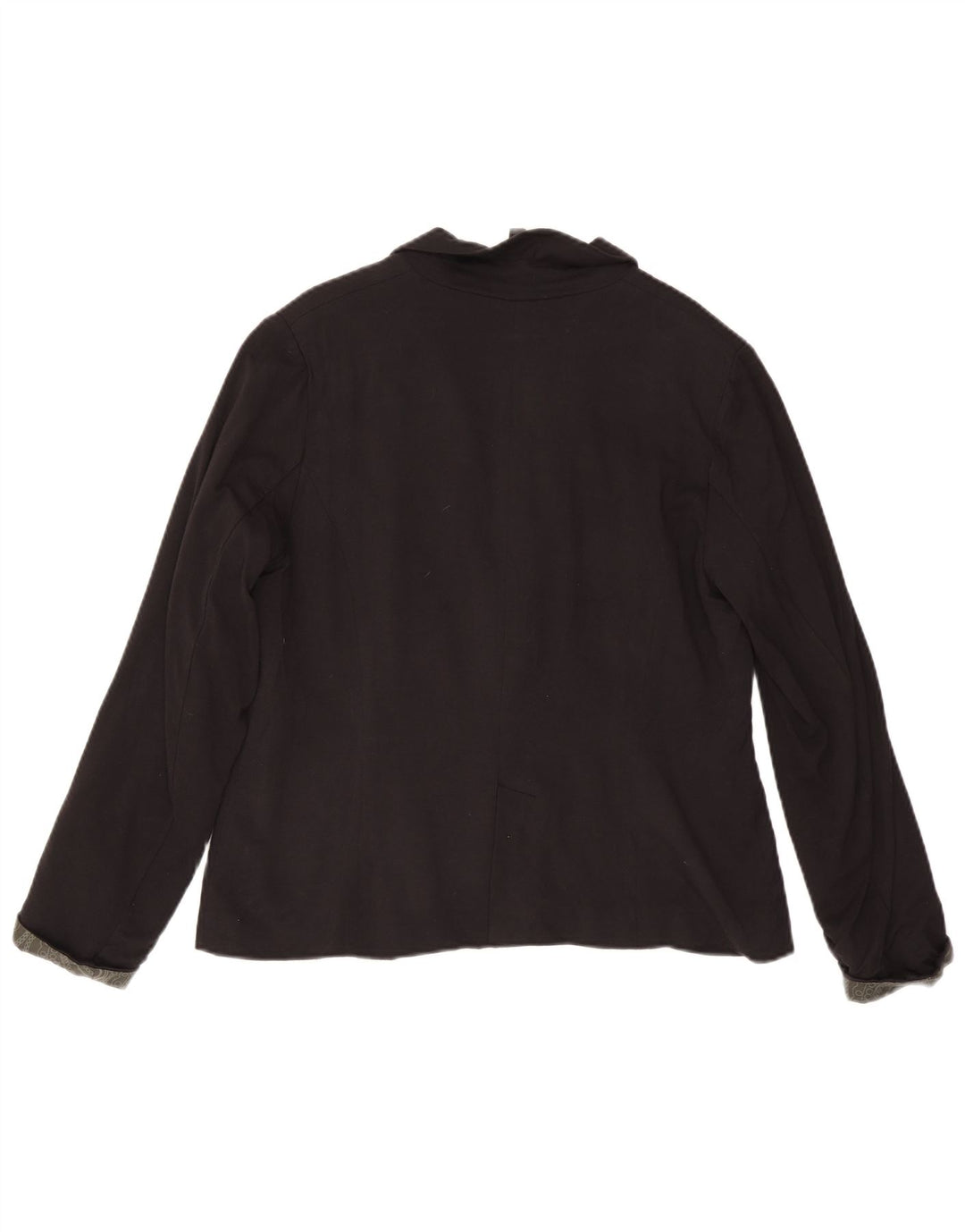 Desigual Veste Blazer 1 Bouton Femme EU 46 XL Noir Viscose