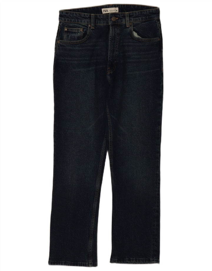 Zara Jean droit pour femme EU 40 Medium W30 L28 Bleu marine