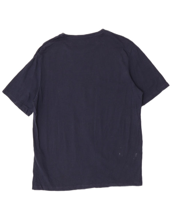 Jack & Jones T-Shirt Graphique Homme Grand Bleu Marine Coton
