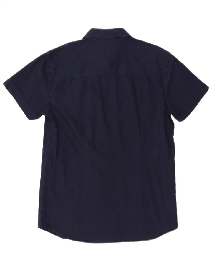 Wrangler Chemise cintrée pour homme en coton bleu marine Taille L