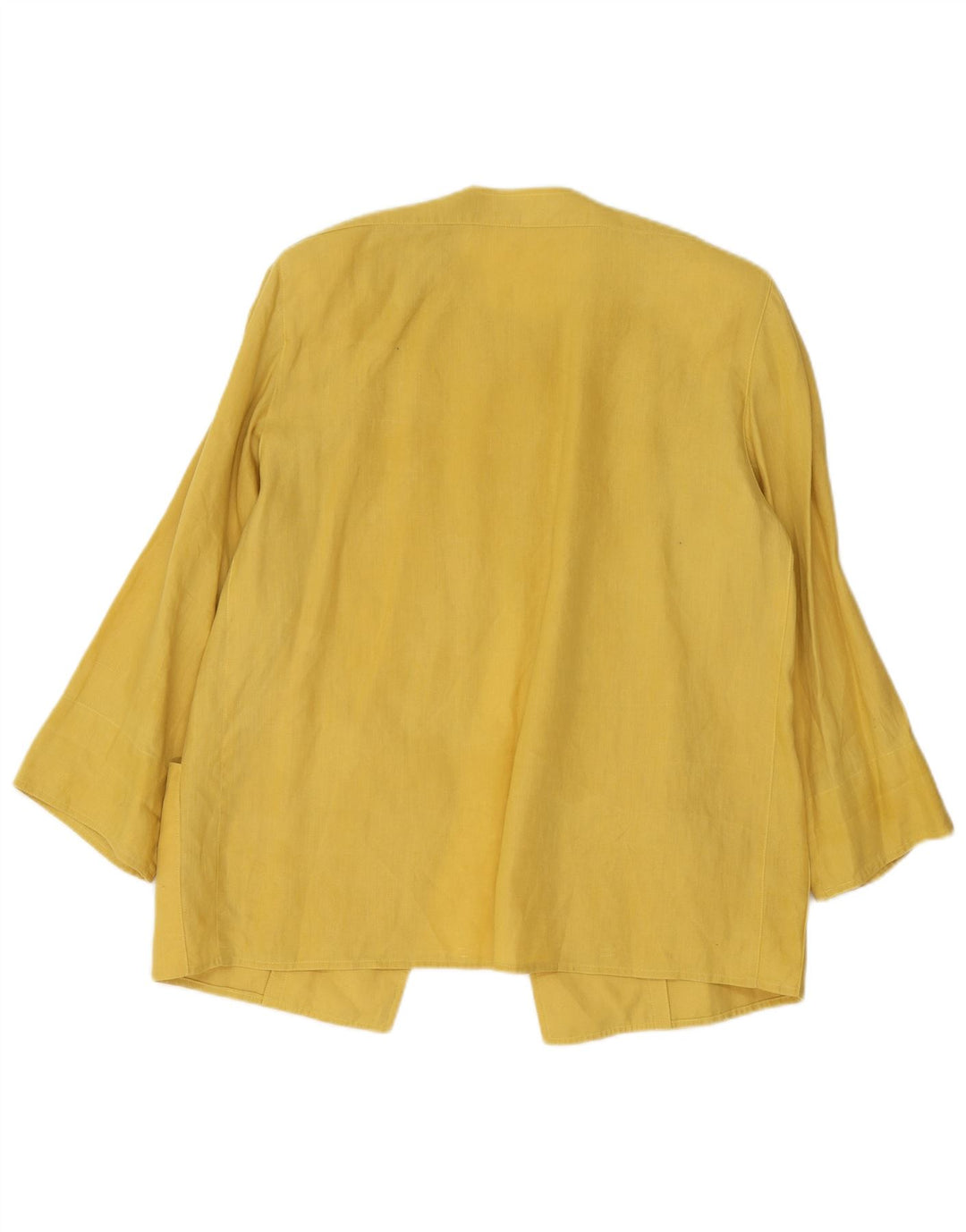 vintage Femme 1 Bouton Blazer Veste UK 16 Grand Jaune