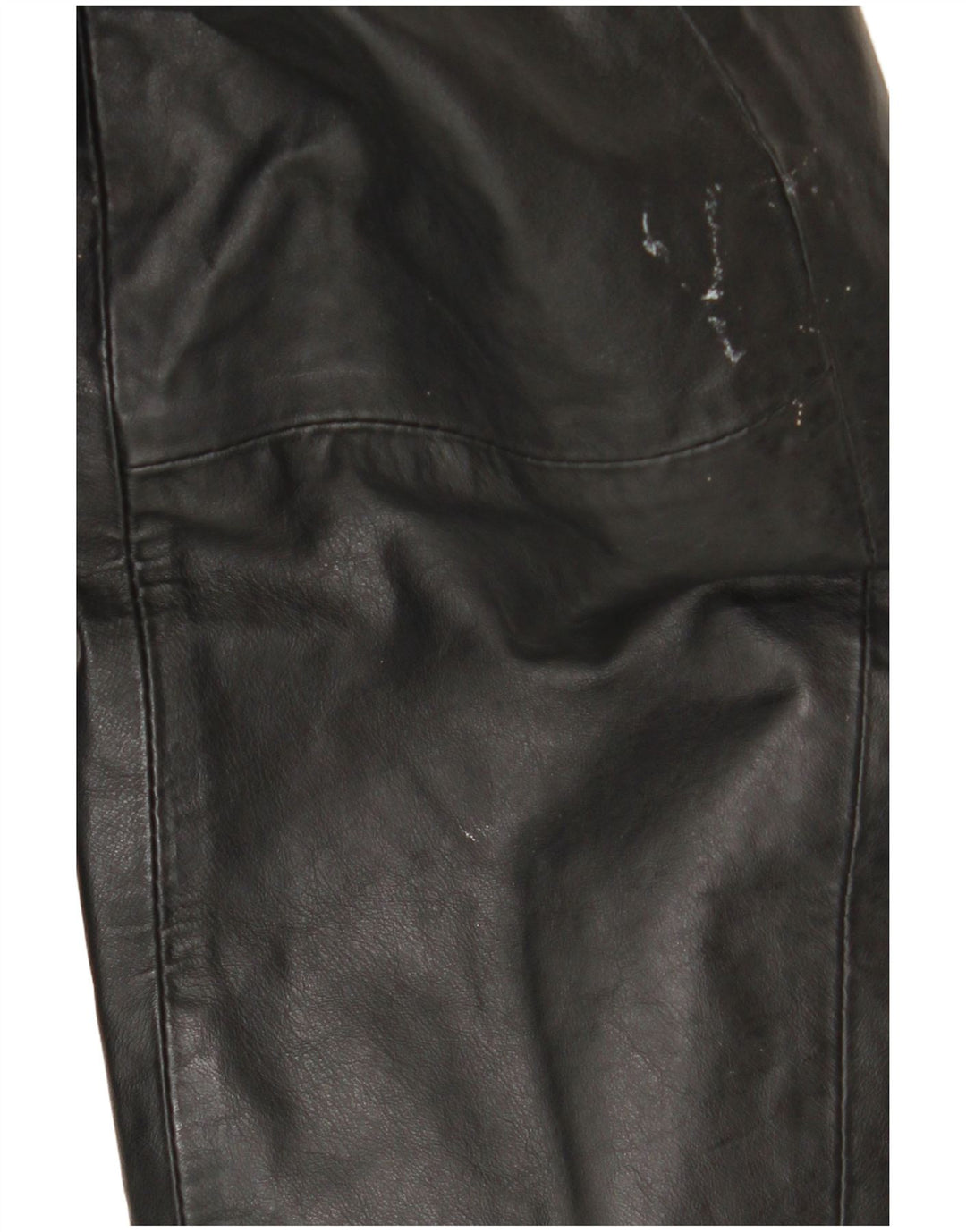Manteau en cuir à capuche femme vintage IT 44 Cuir noir moyen