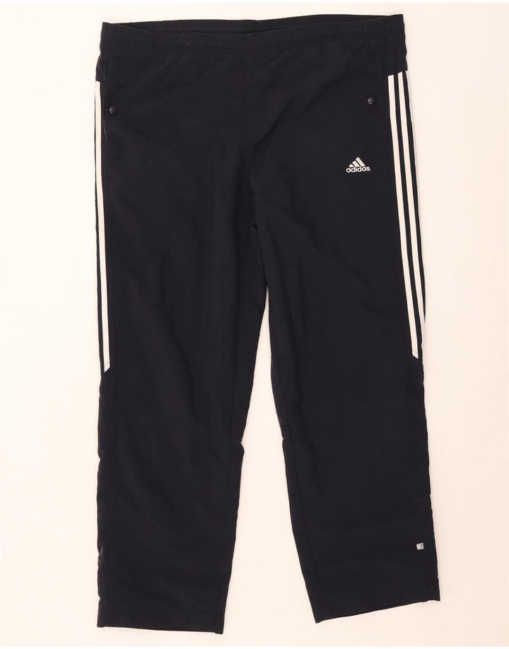 Adidas Pantalon de survêtement pour homme XL Bleu marine rayé en polyester