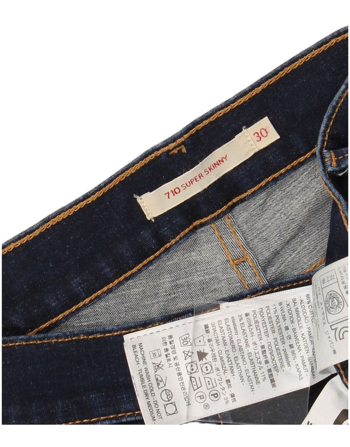 LEVI'S Jean 710 Super Skinny Femme W30 L32 Bleu Marine Coton