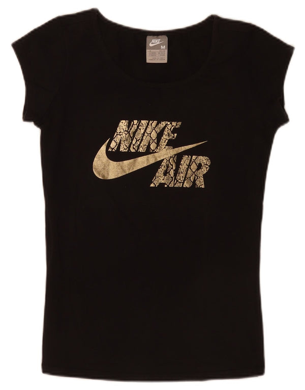 Nike T-shirt graphique pour femme UK 10/12 Noir moyen