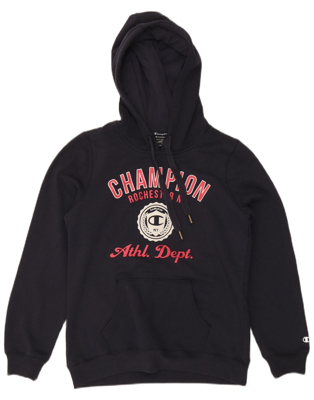 CHAMPION Pull à capuche graphique NY Rochester pour fille 11-12 ans Bleu marine