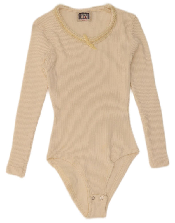 Compagnie Body à manches longues pour femme UK 12 Medium Off White