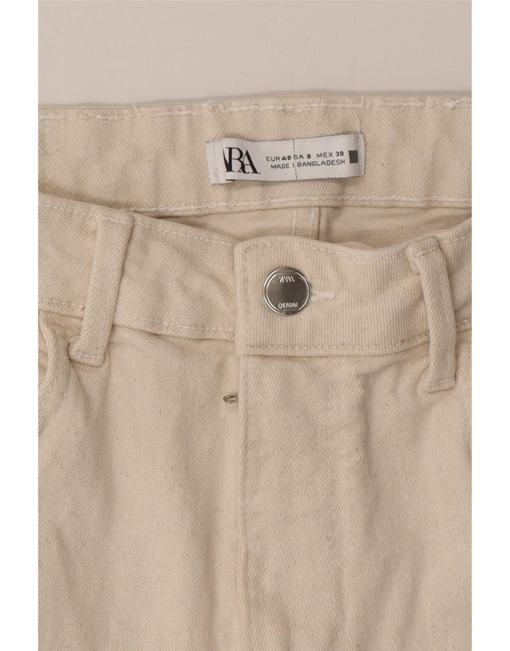 Zara Jean court pour femme EU 40 Medium W30 L25 Coton beige