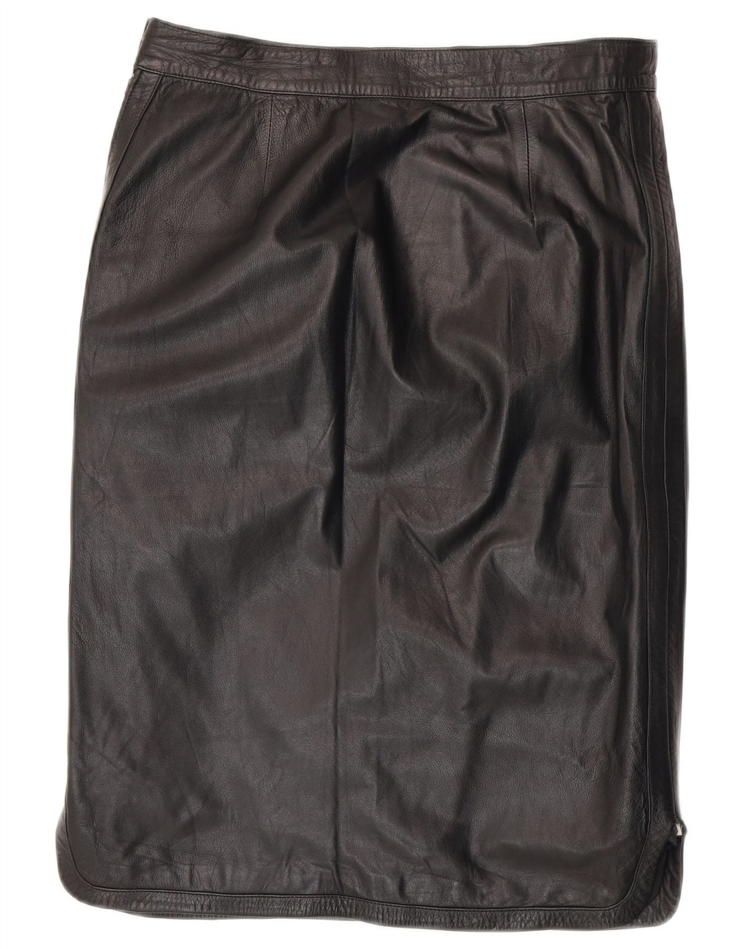 Genny Jupe en cuir pour femme W32 Large Noir