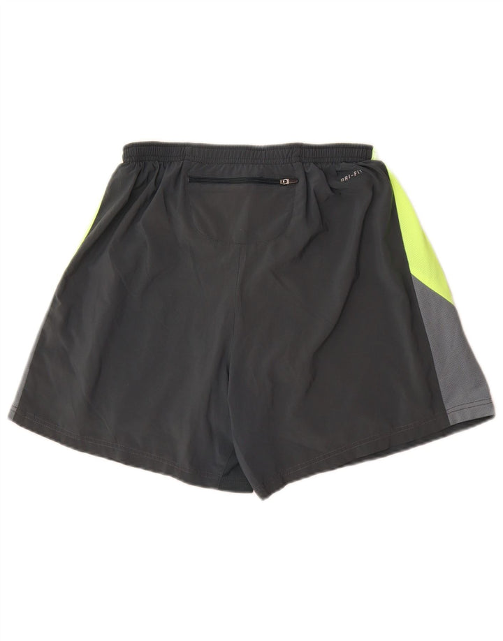 Nike Short de Sport Dri Fit Homme Gris Moyen Colorblock