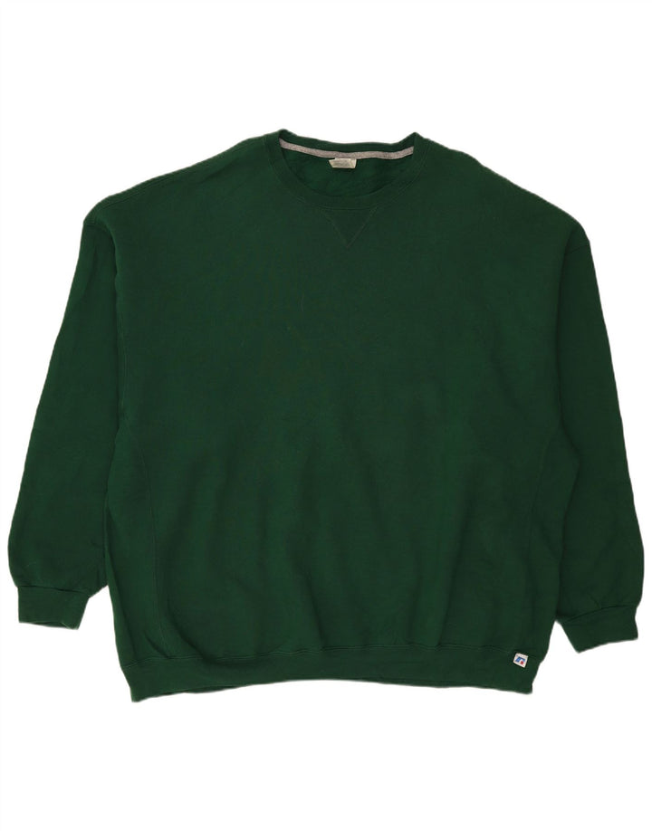 RUSSELL ATHLETIC Sweat-shirt pour homme en coton vert 4XL