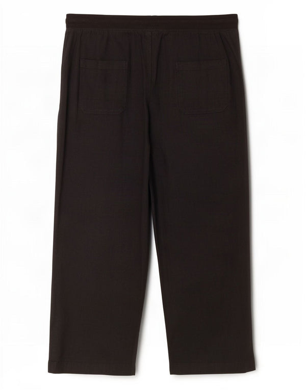 Marks & Spencer Pantalon chino droit pour femme UK 14 Large W34 L29 Noir
