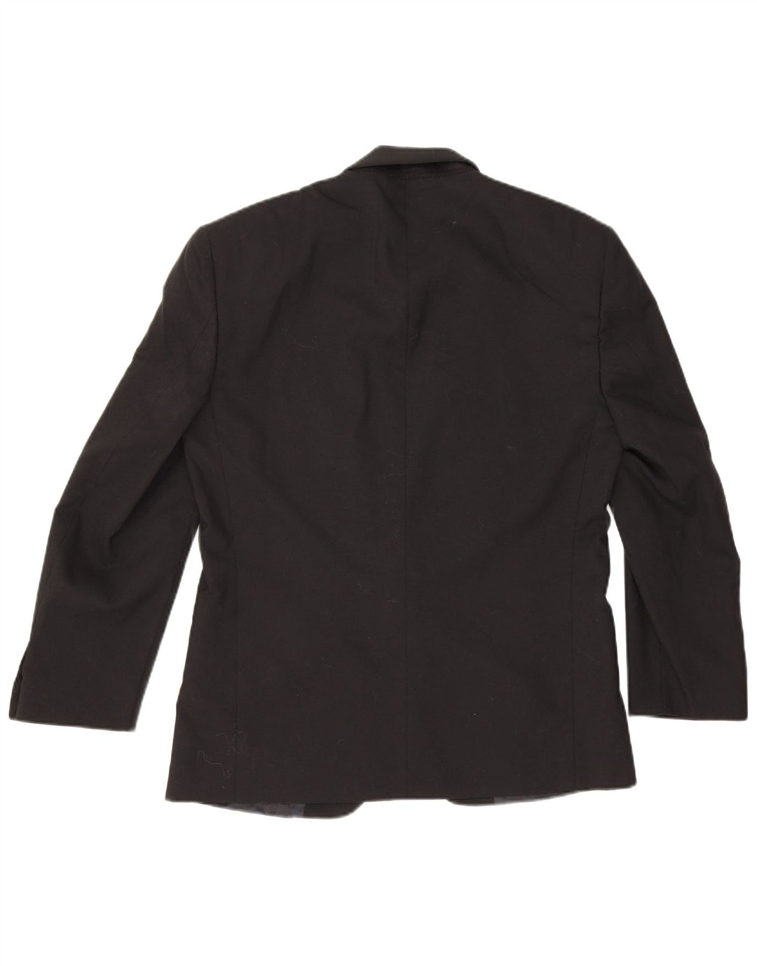 vintage Homme 1 Bouton Blazer Veste IT 48 Moyen Noir Laine Vierge Classique
