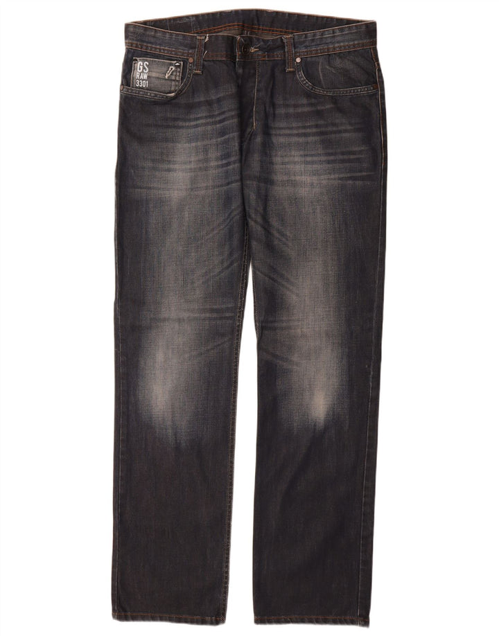 G-Star Jean droit homme W36 L34 bleu marine coton