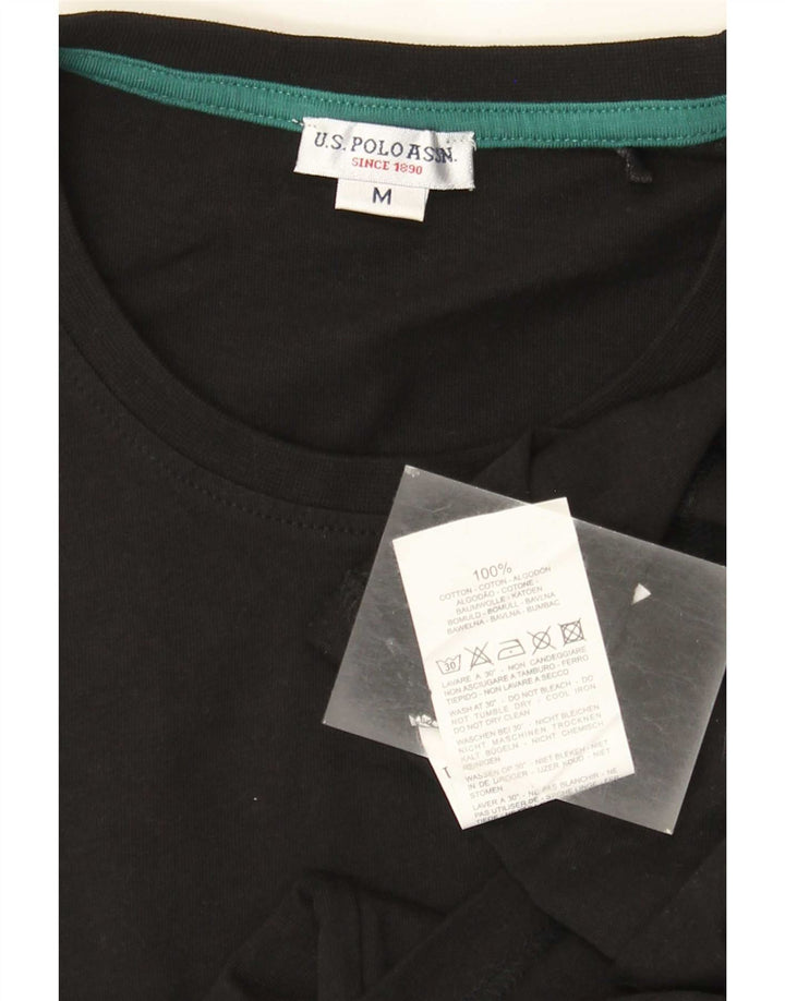 U.S. Polo Assn. Haut Graphique Homme Manches Longues Coton Noir Moyen