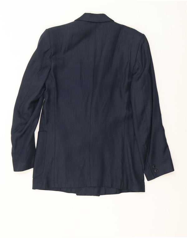 vintage Homme Double Breasted Blazer Veste UK 38 Moyen Bleu Marine Classique
