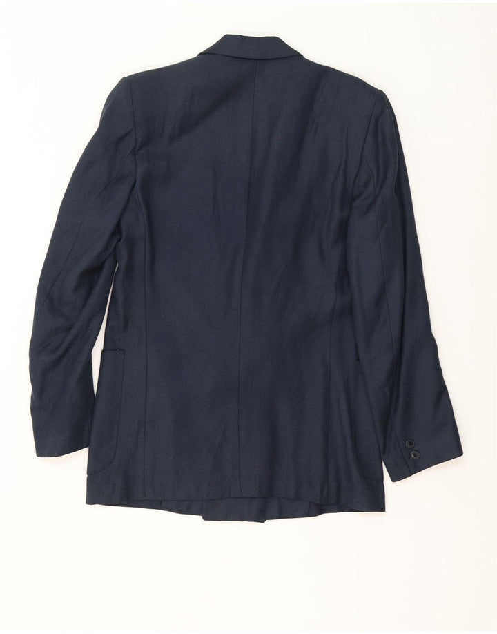 vintage Homme Double Breasted Blazer Veste UK 38 Moyen Bleu Marine Classique