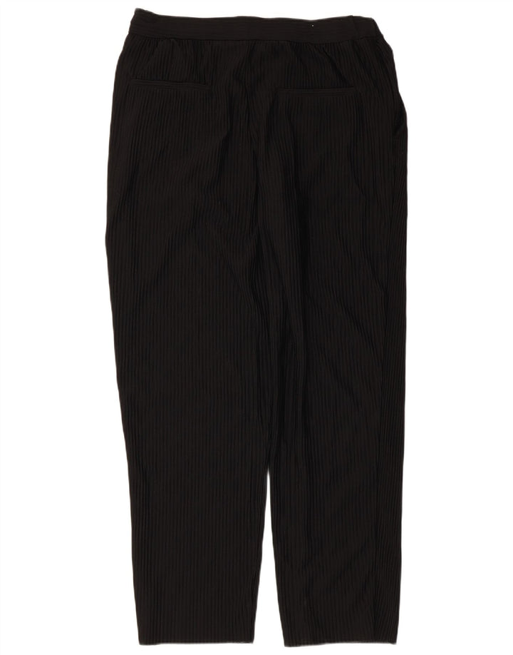Zara Pantalon décontracté droit pour femme Medium W32 L30 Noir Polyester