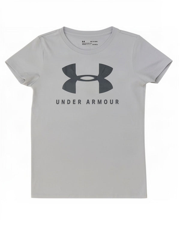 Under Armour Heat Gear T-shirt graphique surdimensionné pour femme UK 6 XS Bleu