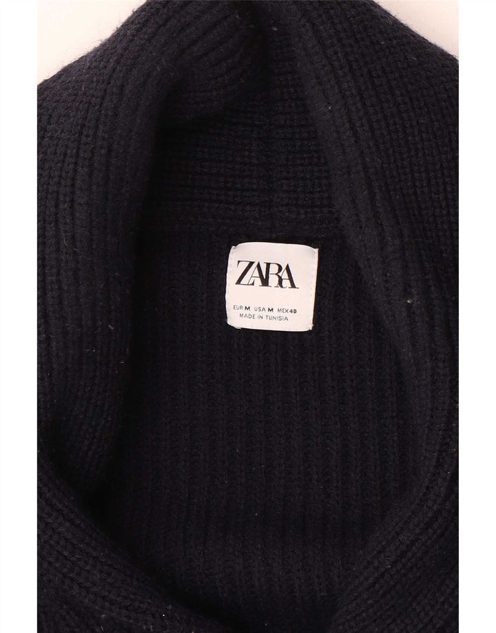 Pull Cardigan Zara Homme Bleu Marine Moyen
