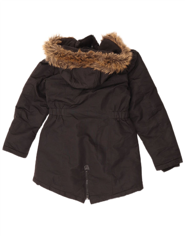 Diesel Parka à capuche pour fille 9-10 ans Noir Polyester