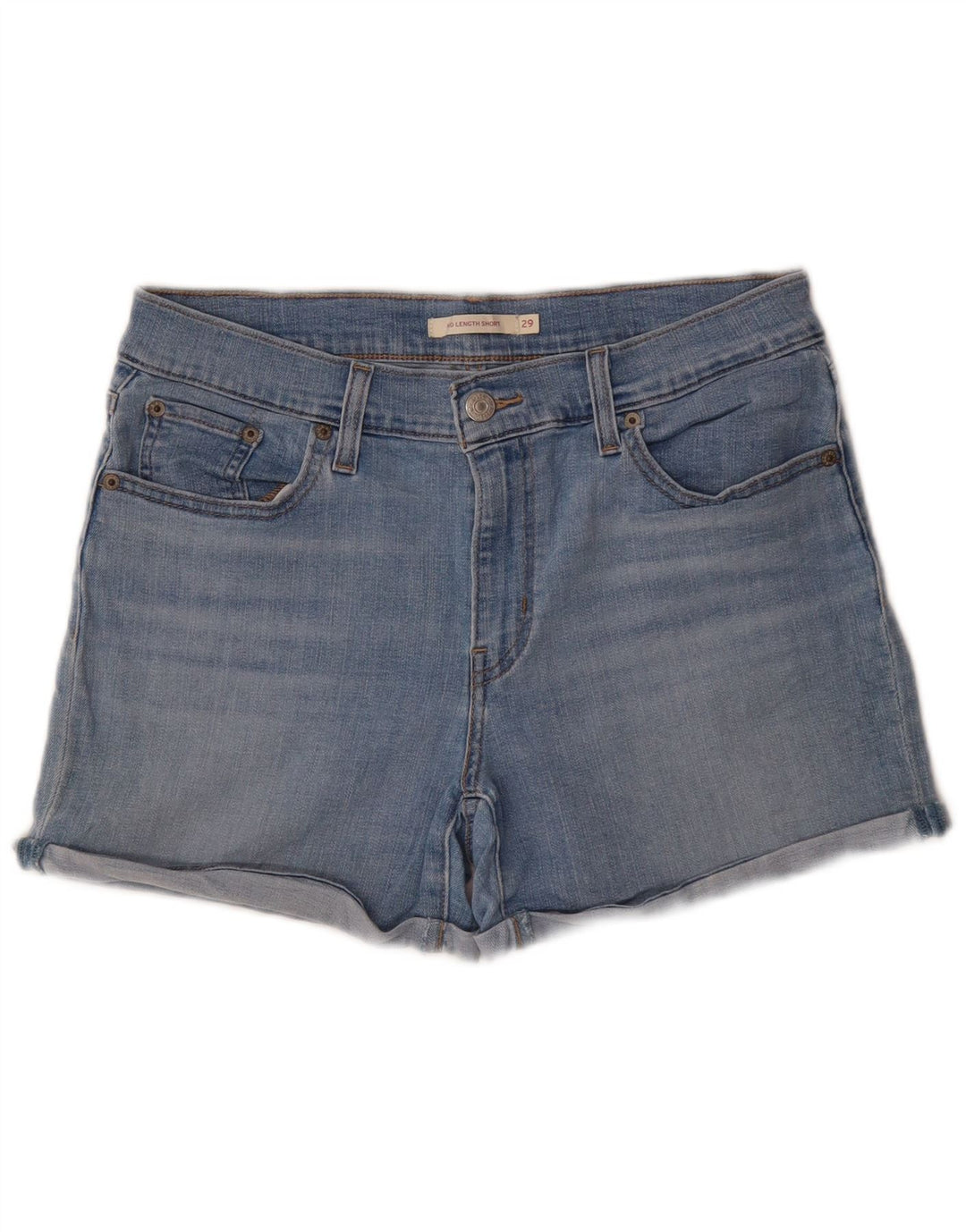 LEVI'S Short en Jean Femme W29 Bleu Moyen Coton