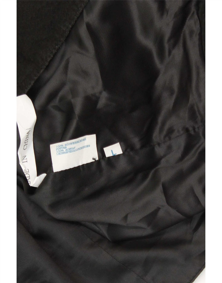 gilet en daim homme vintage grand cuir noir