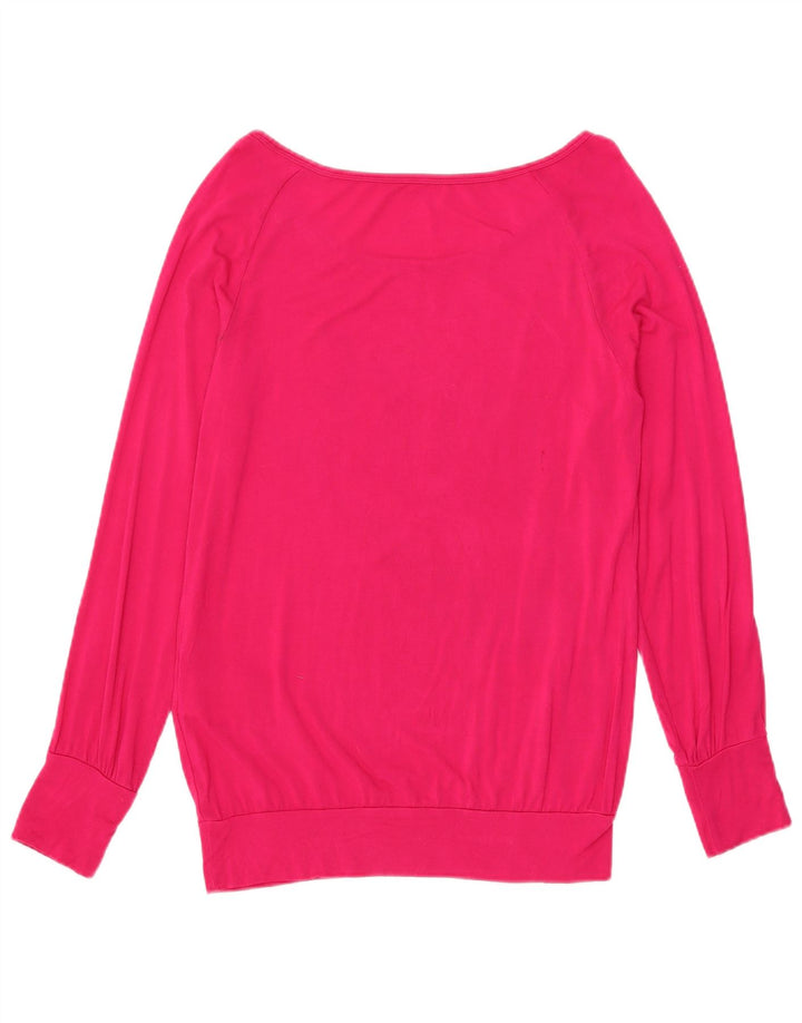 Nike Haut graphique à manches longues pour femme UK 14 Viscose rose moyen