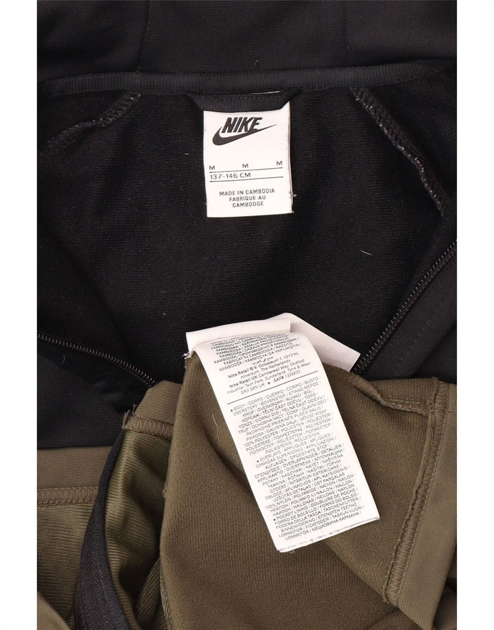 NIKE Pull à capuche zippé fille 10-11 ans Kaki moyen colour block