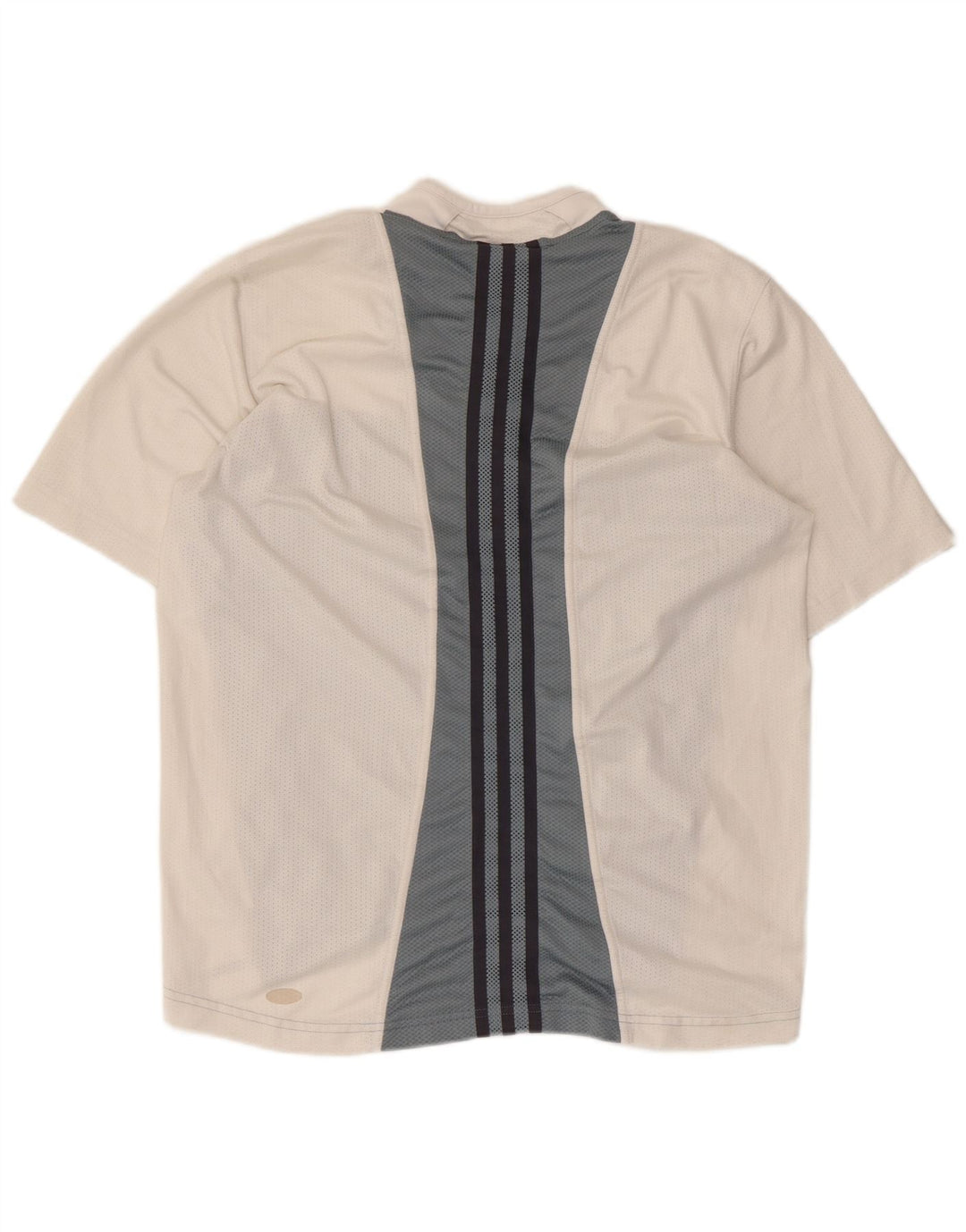 ADIDAS T-shirt pour hommes UK 40/42 Polyester color block blanc moyen