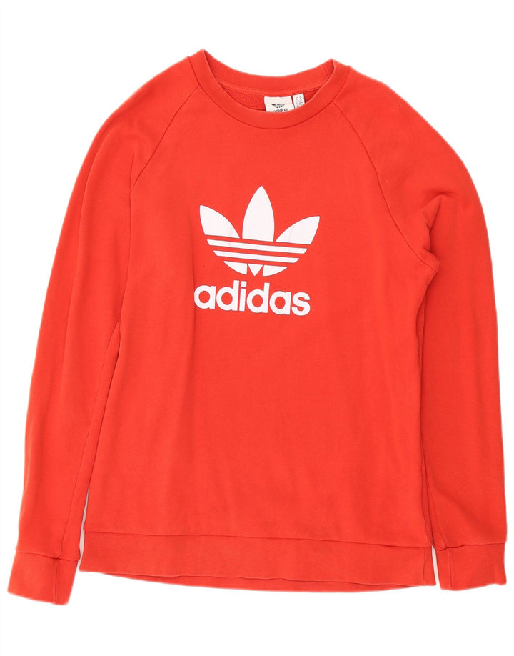 Adidas Sweat-shirt graphique pour homme en coton rouge moyen