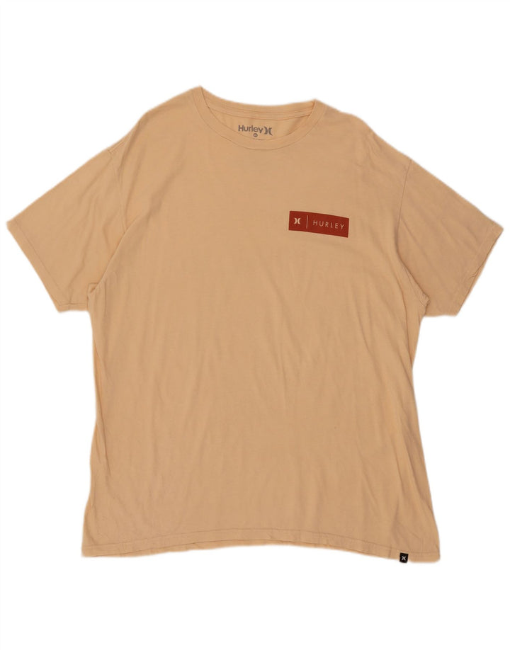Hurley T-Shirt Homme Top XL Coton Beige