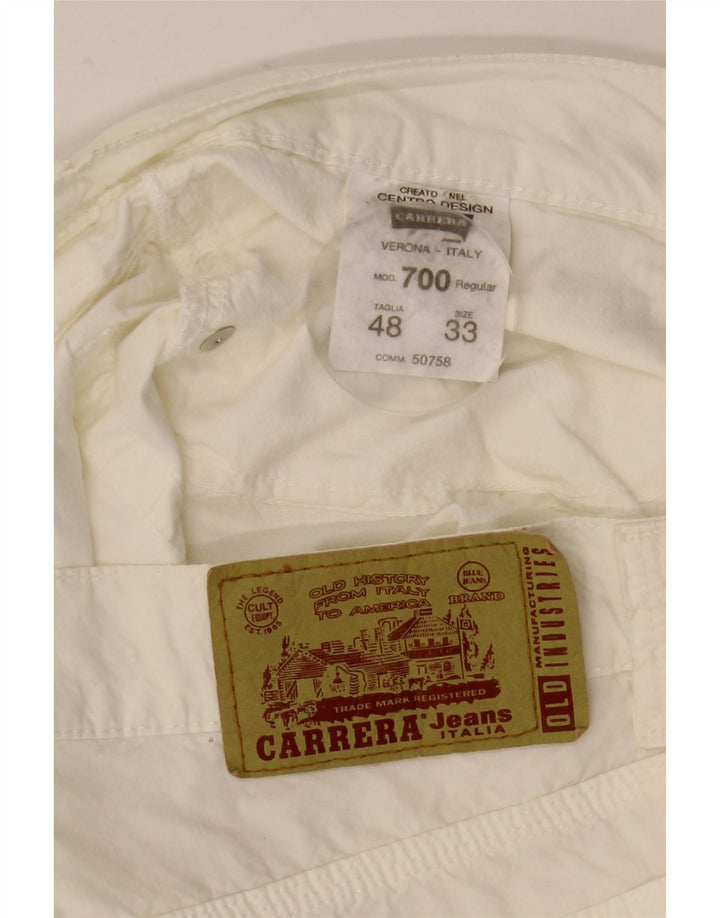 Carrera Pantalon décontracté 700 Regular Fit pour homme Taille 33 Blanc Coton