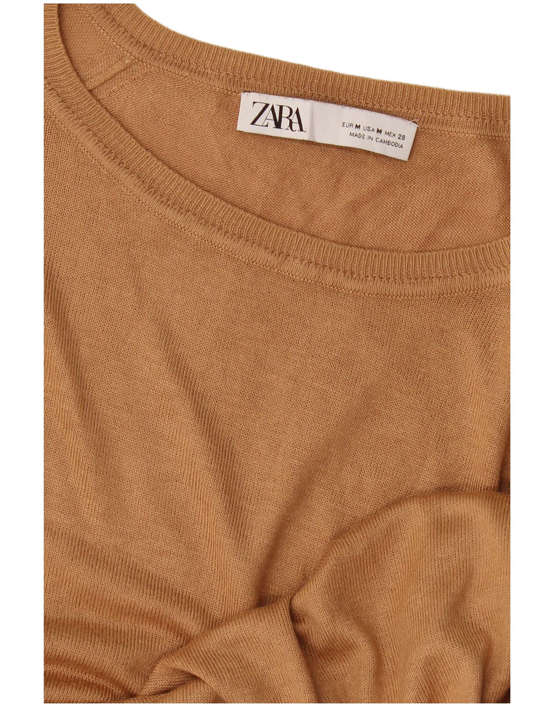 Zara Pull col bateau pour femme UK 14 Beige moyen