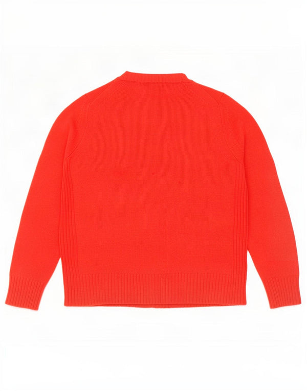 Marks & Spencer Pull à col rond pour femme UK 14 Grande laine rouge