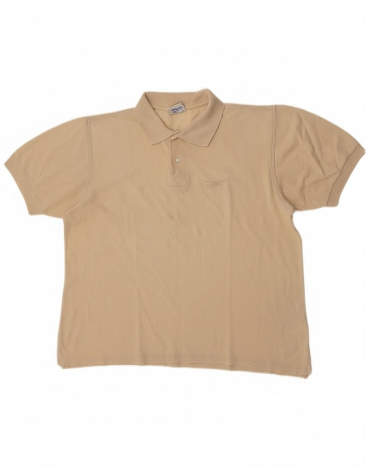 Reebok Polo Homme Beige Moyen