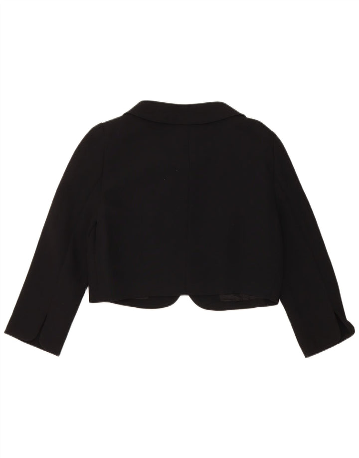 Luisa Spagnoli Veste Boléro Femme Manches 3/4 IT 44 Acétate Noir Moyen