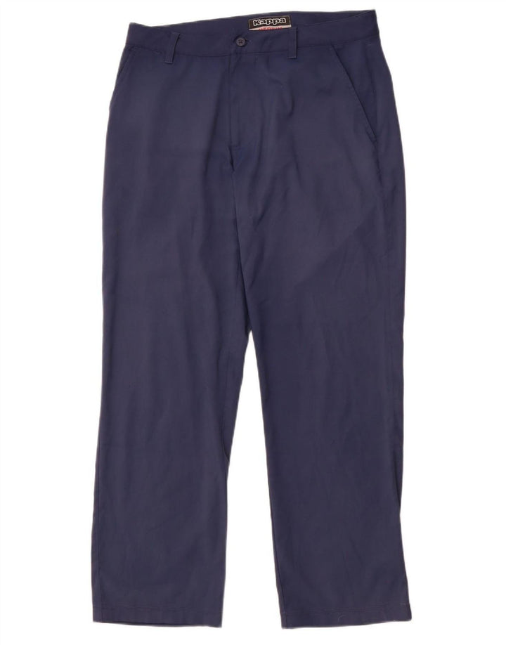KAPPA Pantalon Chino Droit Homme Moyen W32 L29 Bleu Marine Polyester