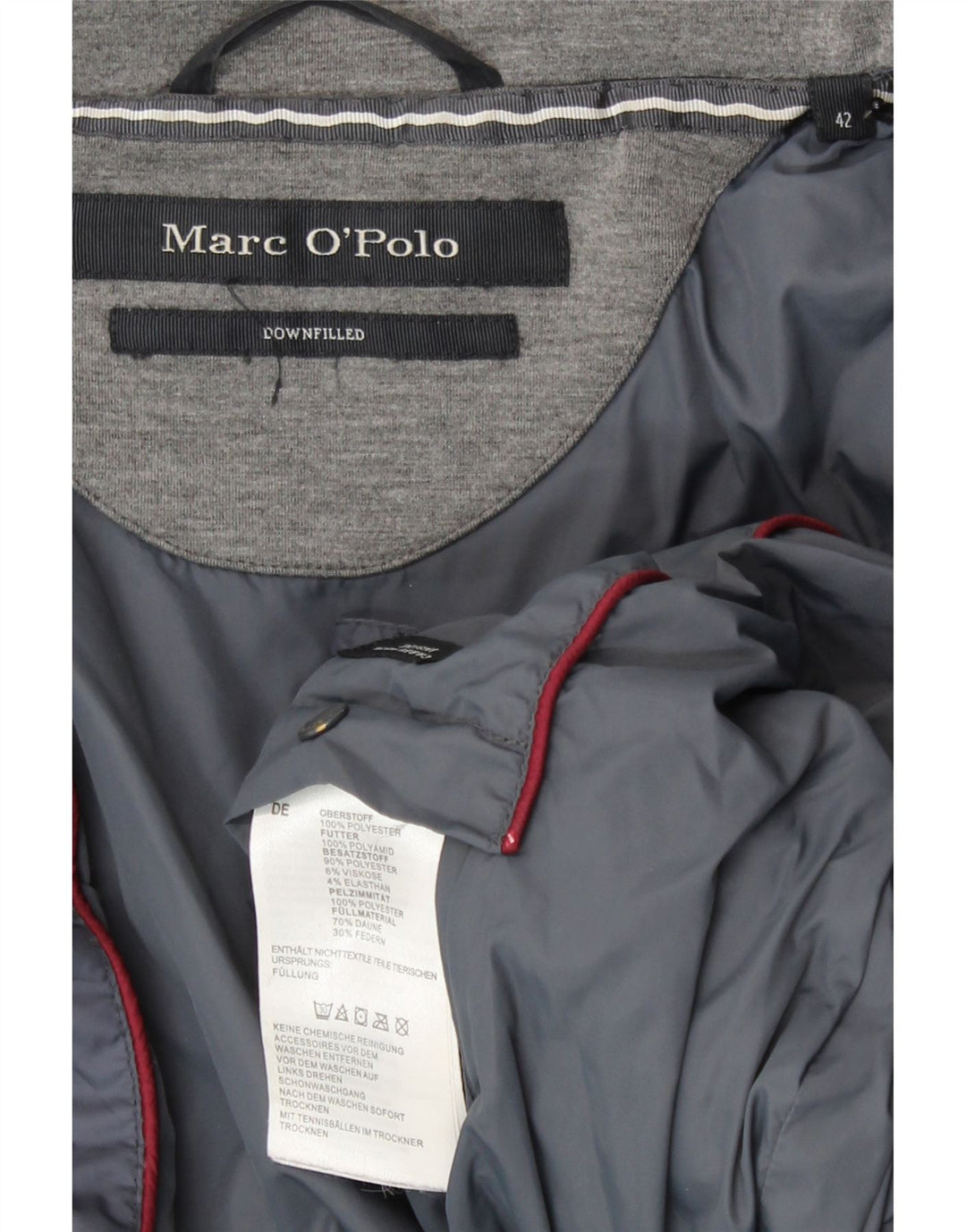 Marc O'Polo Manteau Rembourré Femme IT 42 Gris Moyen Polyamide