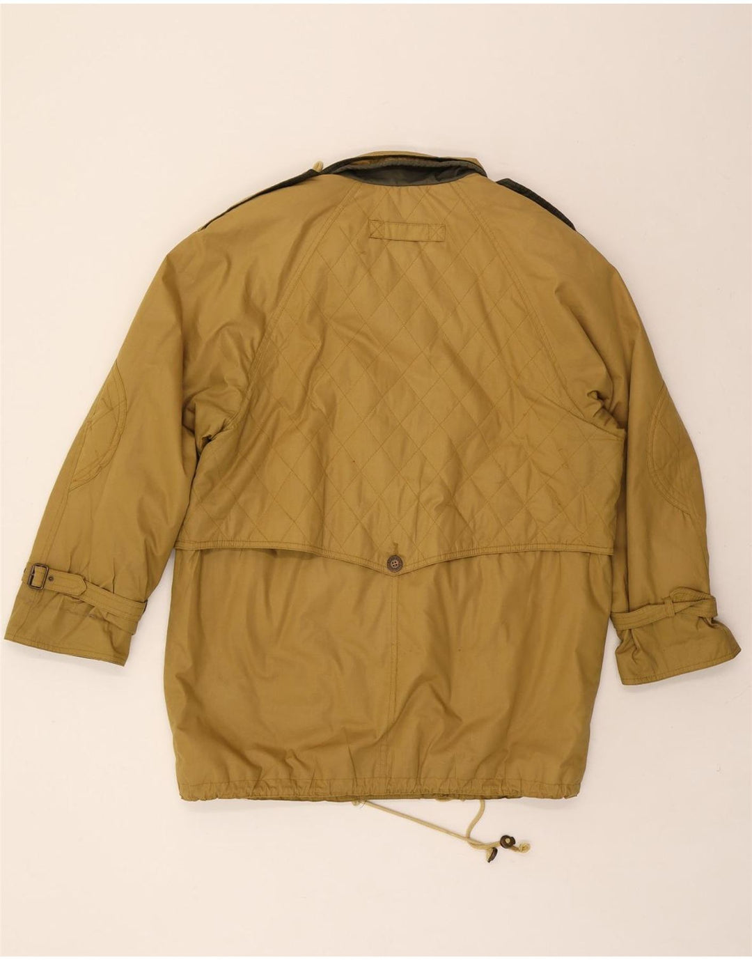 VINTAGE Womens Military Jacket EU 38 Medium Beige Vintage Vintage and Second-Hand Vintage from Messina Hembry 
