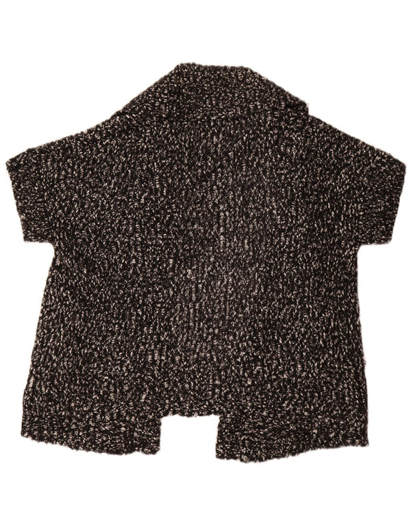 DKNY Cardigan surdimensionné à manches courtes pour femme UK 10 Petit Noir