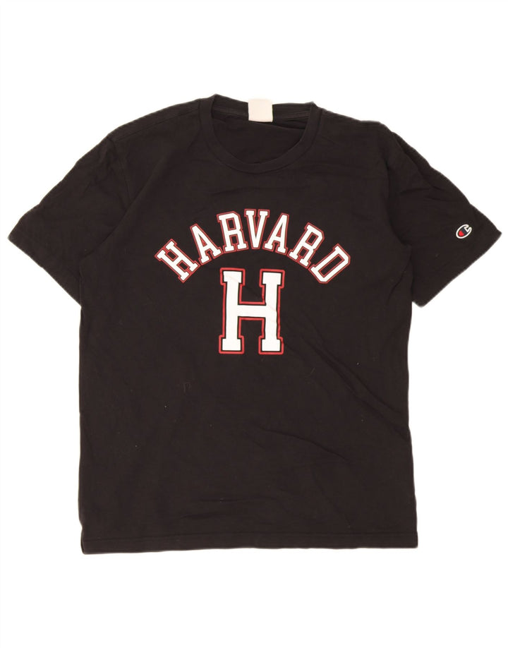 Champion T-Shirt Graphique Harvard Homme Noir Moyen Coton