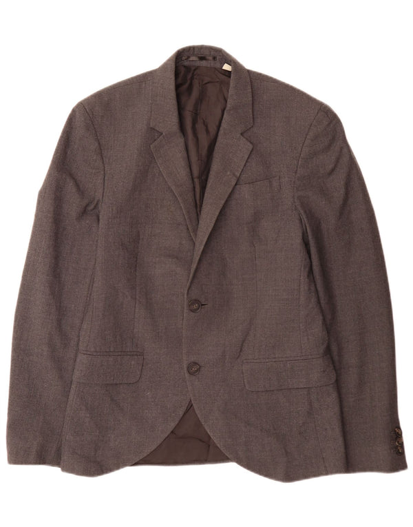 Jack Wills Veste blazer à 2 boutons pour homme UK 36 Petite laine grise